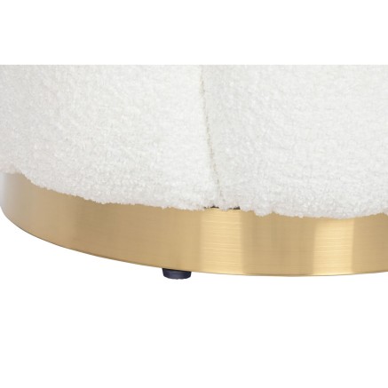 Fußstütze Home ESPRIT Weiß Polyester Metall 65 x 65 x 35 cm 2