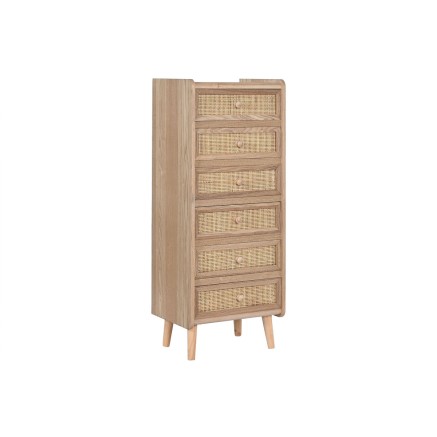 Schubladenschrank Home ESPRIT natürlich Rattan Paulonia-Holz 40 x 30