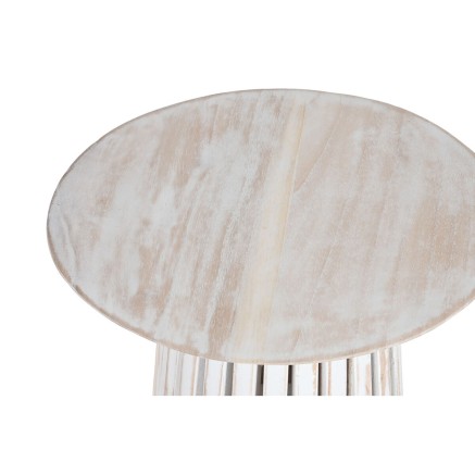 Petite Table d'Appoint Home ESPRIT Blanc bois mindi 40 x 40 x 60 cm 2