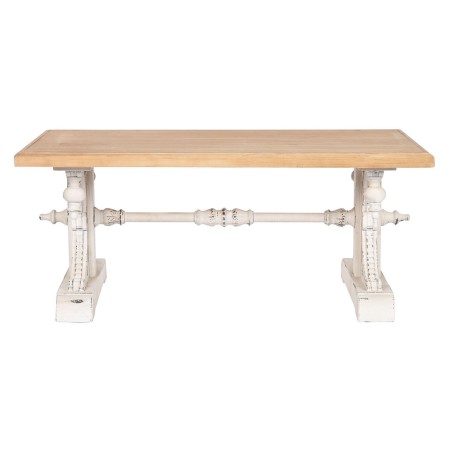 Tavolino da Caffè Home ESPRIT Bianco Naturale Legno di abete Legno MD