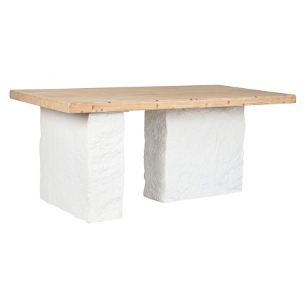 Table de Salle à Manger Home ESPRIT Blanc Résine Sapin 180 x 90 x 77