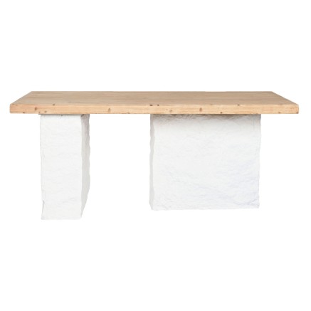 Dining Table Home ESPRIT White Resin Fir 180 x 90 x 77 cm 2