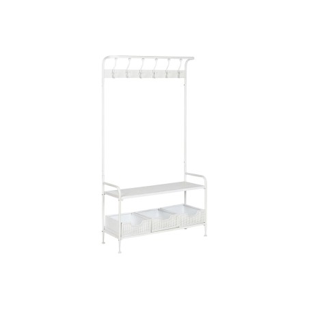 Perchero con Balda Home ESPRIT Blanco Metal Loft 110 x 36 x 186 cm