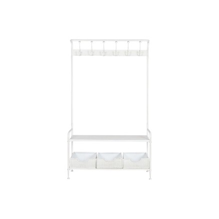 Porte-manteaux avec étagères Home ESPRIT Blanc Métal Loft 110 x 36 2