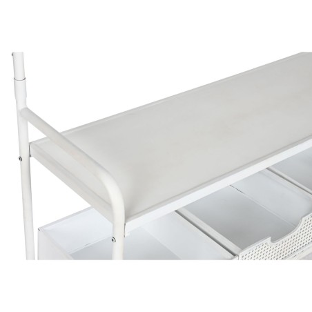 Jassenrek met schap Home ESPRIT Wit Metaal Loft 110 x 36 x 186 cm