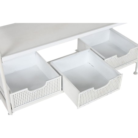 Jassenrek met schap Home ESPRIT Wit Metaal Loft 110 x 36 x 186 cm