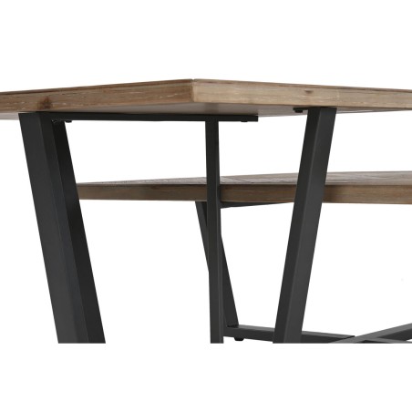 Tavolino da Caffè Home ESPRIT Nero Naturale Metallo Legno di abete 11