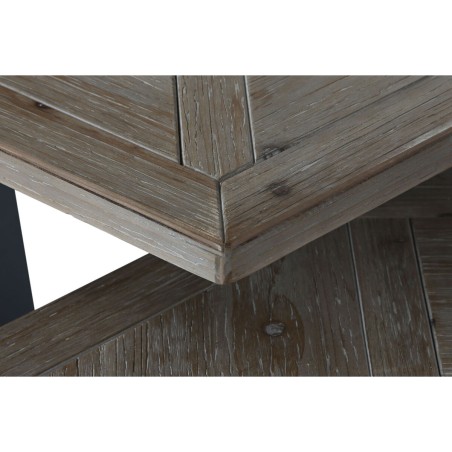 Mesa de Centro Home ESPRIT Negro Natural Metal Madera de abeto 118 x 7