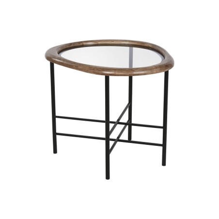 Hoofdtafel Home ESPRIT Bruin Zwart Natuurlijk Kristal Sparrenhout 61 x
