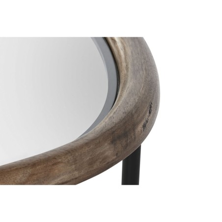 Hoofdtafel Home ESPRIT Bruin Zwart Natuurlijk Kristal Sparrenhout 61 x