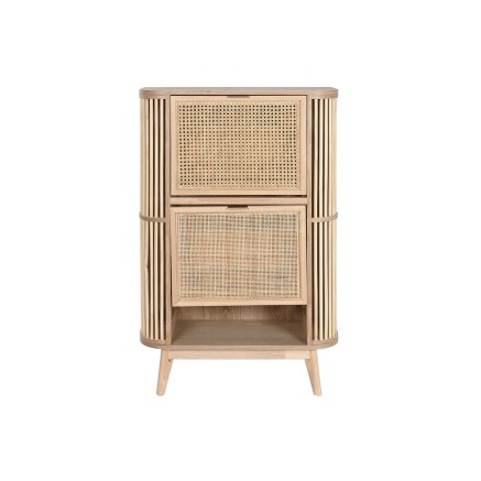 Schuhschrank Home ESPRIT Gold natürlich Rattan Tannenholz Tropical 70 2