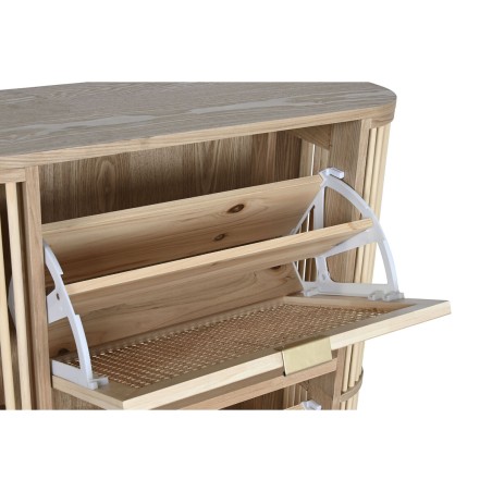 Range-chaussures Home ESPRIT Doré Naturel Rotin Bois d'épicéa Tropi