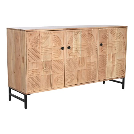 Dressoir Home ESPRIT Bruin Zwart Metaal Acacia 145 x 40 x 80 cm