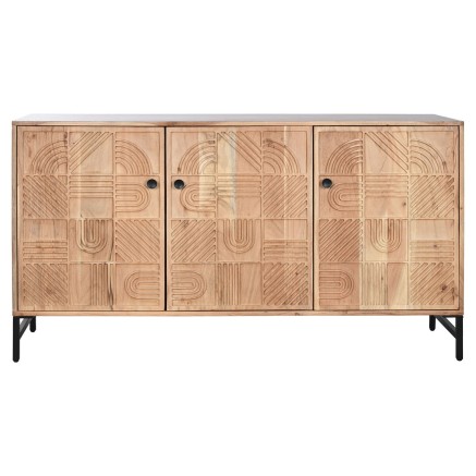 Sideboard Home ESPRIT Brown Black Metal Acacia 145 x 40 x 80 cm 2
