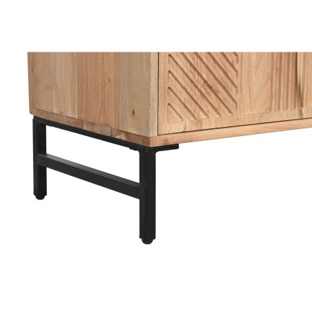 Credenza Home ESPRIT Marrone Nero Metallo Acacia 145 x 40 x 80 cm