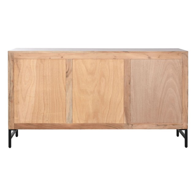 Sideboard Home ESPRIT Brown Black Metal Acacia 145 x 40 x 80 cm