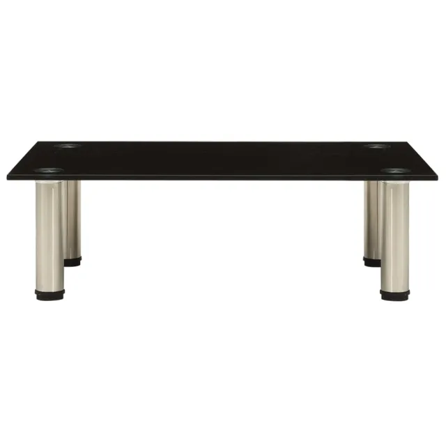 322761  TV Stand Black 60x35x17 cm Tempered Glass