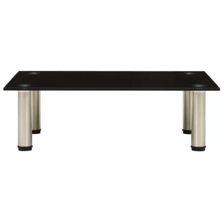 322761  TV Stand Black 60x35x17 cm Tempered Glass