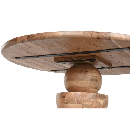Dining Table Home ESPRIT Brown Natural Acacia 115 x 115 x 76 cm 2