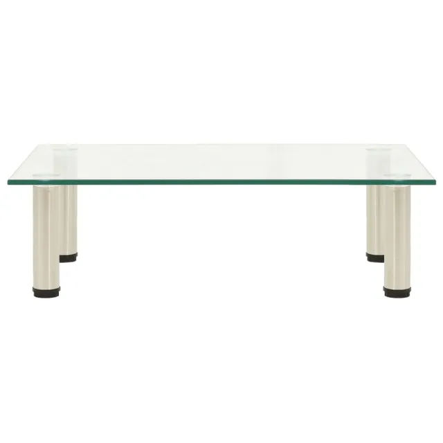 322763  TV Stand Transparent 60x35x17 cm Tempered Glass