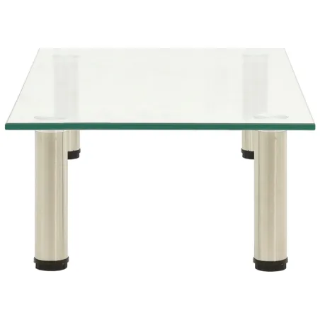 322763  TV Stand Transparent 60x35x17 cm Tempered Glass