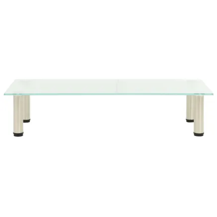 Meuble TV Givré 80x35x17 cm Verre trempé 2