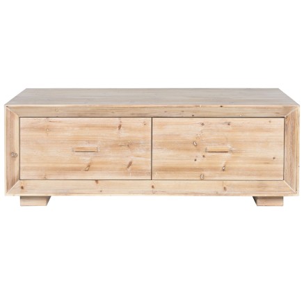 Mesa de Centro Home ESPRIT Natural Madera de abeto Madera MDF 130 x 70 2
