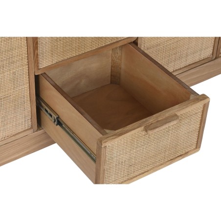 Aparador Home ESPRIT Natural Ratán Roble Madera MDF 182 x 45 x 71 cm