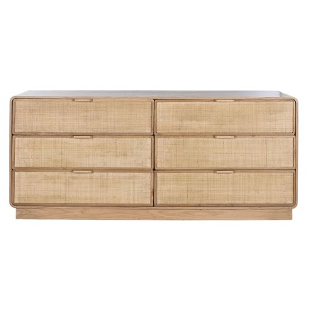 Chest of drawers Home ESPRIT Natural Oak Tropical 182 x 45 x 81 cm 2