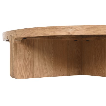 Table Basse Home ESPRIT Naturel bois de chêne 121 x 121 x 32 cm 2