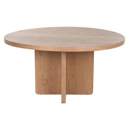 Mesa de Comedor Home ESPRIT Natural madera de roble 152 x 152 x 78 cm 2