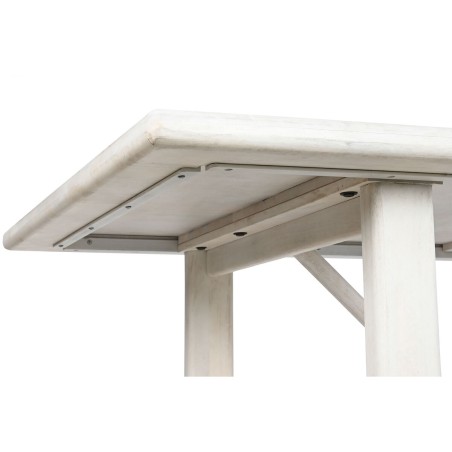 Tavolo da Pranzo Home ESPRIT Bianco Legno di mango 213,4 x 96,5 x 76,2