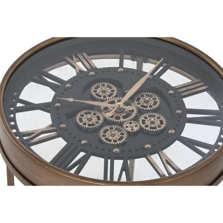 Petite Table d'Appoint Home ESPRIT Noir Doré Métal Verre 48 x 48 x 5
