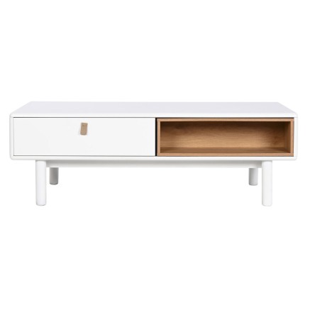 Table Basse Home ESPRIT Blanc Naturel Polyuréthane Bois MDF 120 x 60 2