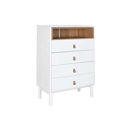 Cajonera Home ESPRIT Blanco Natural Polipropileno Madera MDF 80 x 40 x