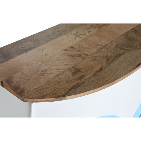 Mueble bar Home ESPRIT Blanco Marrón Turquesa 157 x 52 x 90 cm