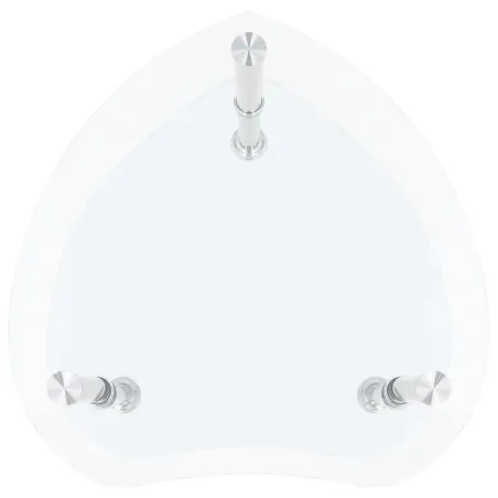 Table d'appoint 2 niveaux Transparent 38x38x50 cm Verre trempé