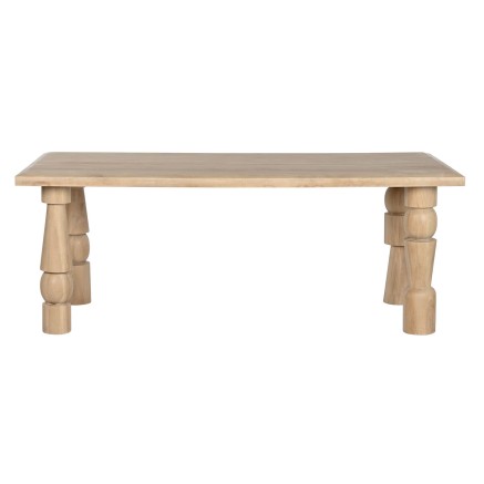 Table de Salle à Manger Home ESPRIT Naturel Bois de manguier 200 x 90 2