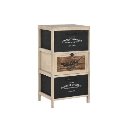 Ladenkast Home ESPRIT Zwart Natuurlijk Hout 40 x 30 x 73,5 cm