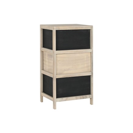 Cajonera Home ESPRIT Negro Natural Madera 40 x 30 x 73,5 cm 2