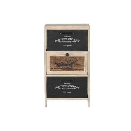 Ladenkast Home ESPRIT Zwart Natuurlijk Hout 40 x 30 x 73,5 cm