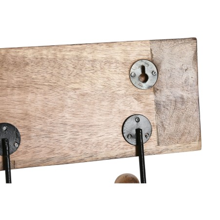 Appendiabiti da parete Home ESPRIT Bianco Nero Naturale Metallo Legno