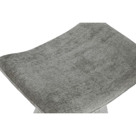 Fußstütze Home ESPRIT Grau Polyester Holz MDF Moderne 52 x 40 x 48,5