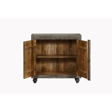 Aparador Home ESPRIT Gris Marrón claro Madera 91,5 x 40 x 90 cm