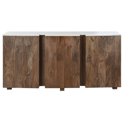 Credenza Home ESPRIT Bianco Marrone Marmo Legno di mango 162,5 x 47 x 2