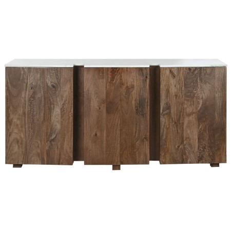 Aparador Home ESPRIT Blanco Marrón Mármol Madera de mango 162,5 x 47