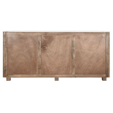 Buffet Home ESPRIT Blanc Marron Marbre Bois de manguier 162,5 x 47 x 7