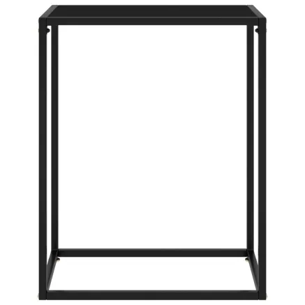Table console Noir 60x35x75 cm Verre trempé 2