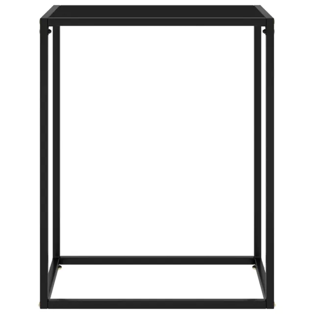 Table console Noir 60x35x75 cm Verre trempé