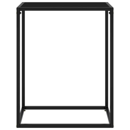 Table console Noir 60x35x75 cm Verre trempé